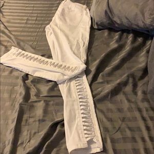 Bebe high wasted super cute white pants with slits